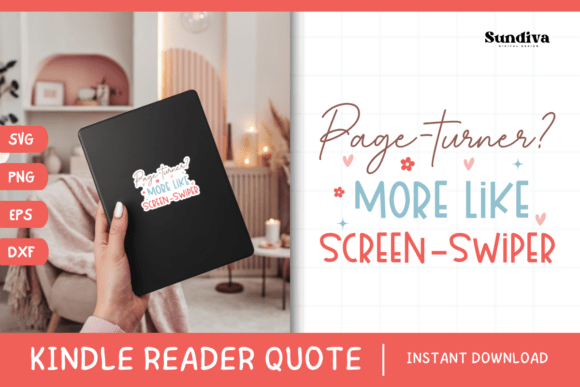 Kindle Lover - Reading Quote SVG 10 Review for Real Projects