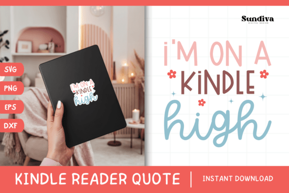 Kindle Lover - Reading Quote SVG 16 for Real Embroidery Projects