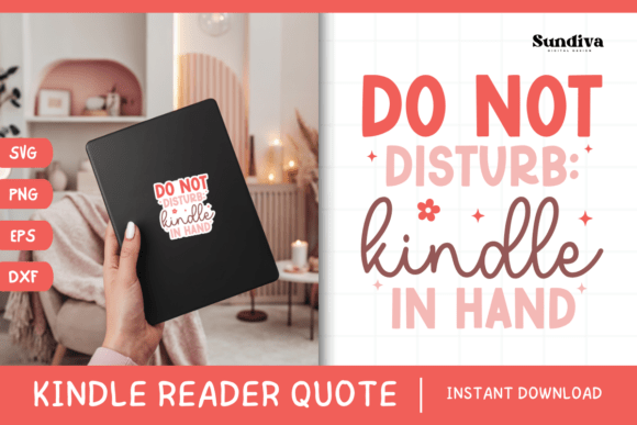 Kindle Lover - Reading Quote SVG 27 for Real Embroidery Projects
