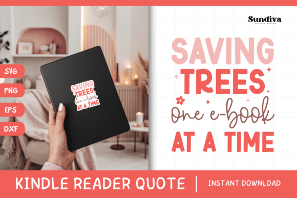 Kindle Lover - Reading Quote SVG 7 for Real Embroidery Projects